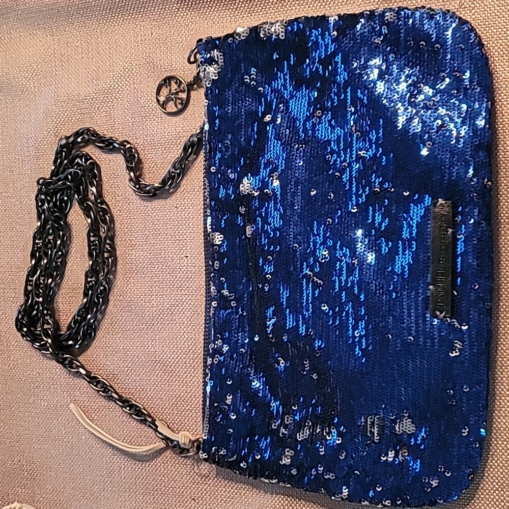 RACHEL Rachel Roy Blue Sequin Crossbody bag